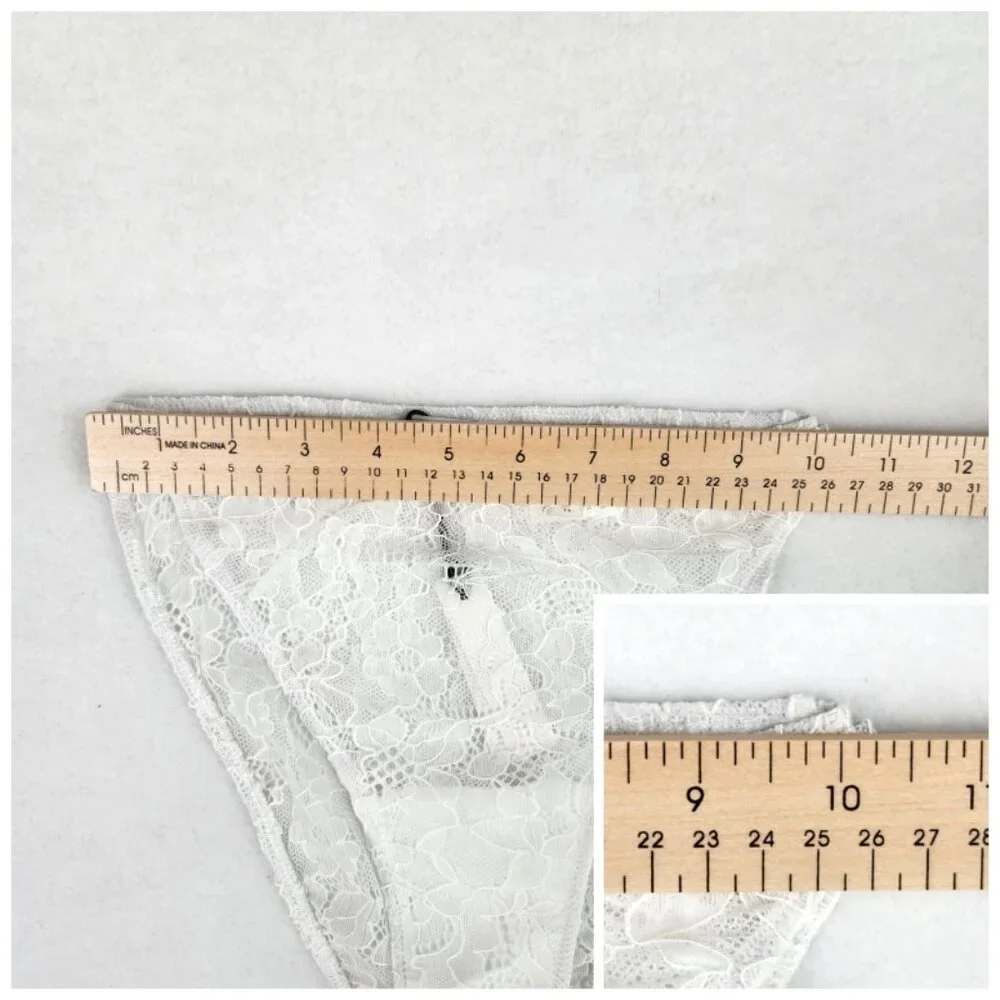 Rumored Womens Smitten High Cut Brief Lace Panty Size XS White Lace NWT - Picture 7 of 7